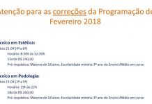 Programação de cursos Senac para fevereiro de 2018
