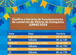 Horário especial do comércio no período junino