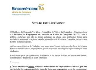 Horário do Comércio no período do Carnaval