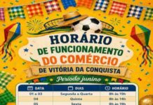 Horário especial do comércio no período junino em 2026