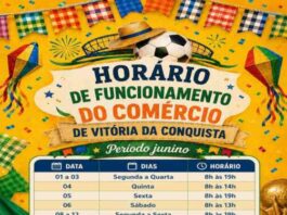 Horário especial do comércio no período junino em 2026